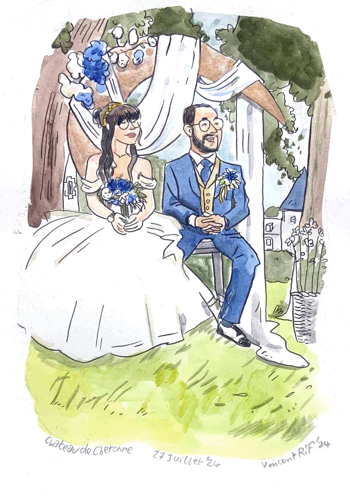 vladimir-audrey dessinateur de mariage - Vincent Rif discours de la mariée