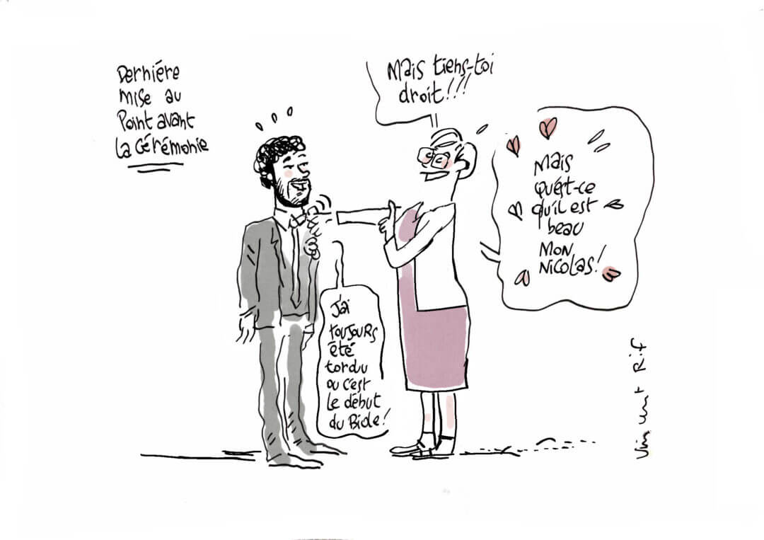 avant mariage croquis par un dessinateur de mariage avant la cérémonie